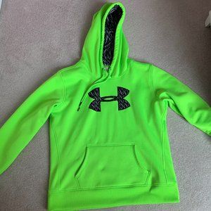 Under Armor neon green and zebra printed hoodie
